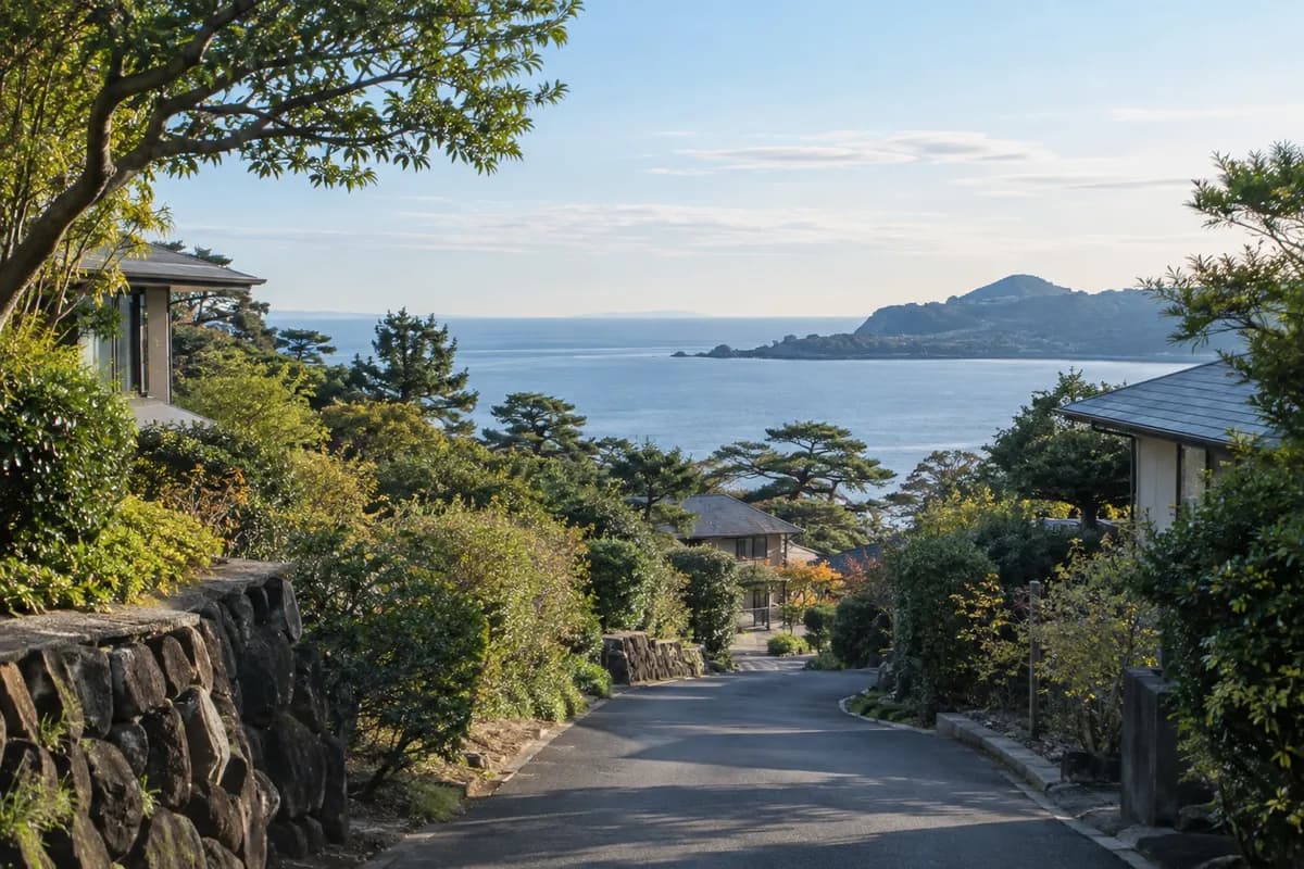 海洋苑の地域の雰囲気を表現したAI生成イメージ（実際の現地写真ではありません）