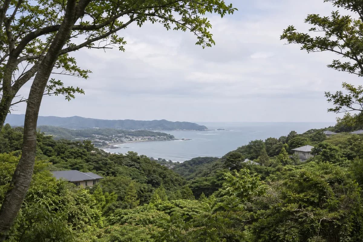 ミレーニア勝浦の地域の雰囲気を表現したAI生成イメージ（実際の現地写真ではありません）