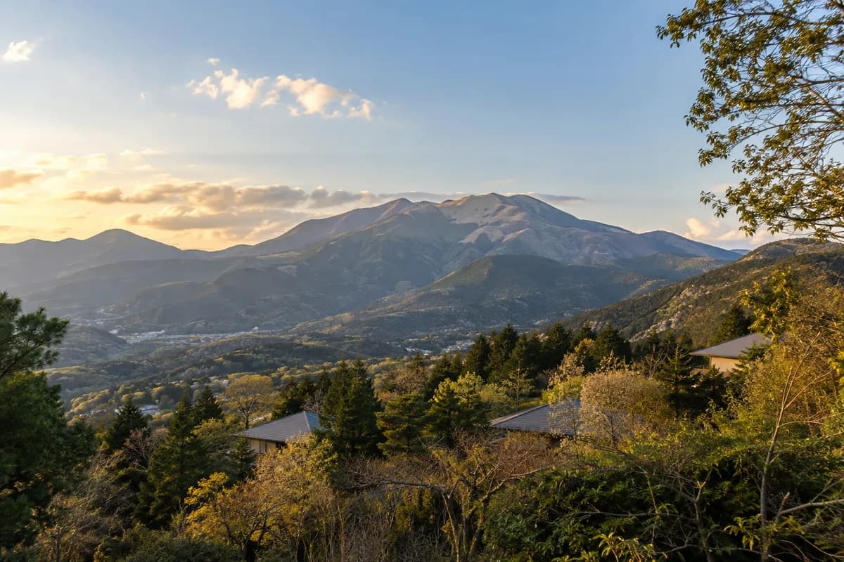 明神平サニーパーク別荘地の地域の雰囲気を表現したAI生成イメージ（実際の現地写真ではありません）