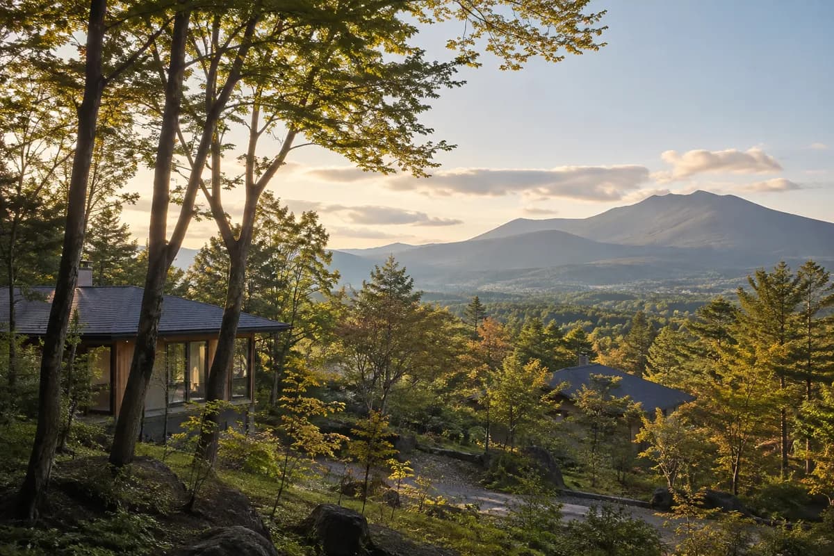 オーナーズヒル軽井沢の地域の雰囲気を表現したAI生成イメージ（実際の現地写真ではありません）