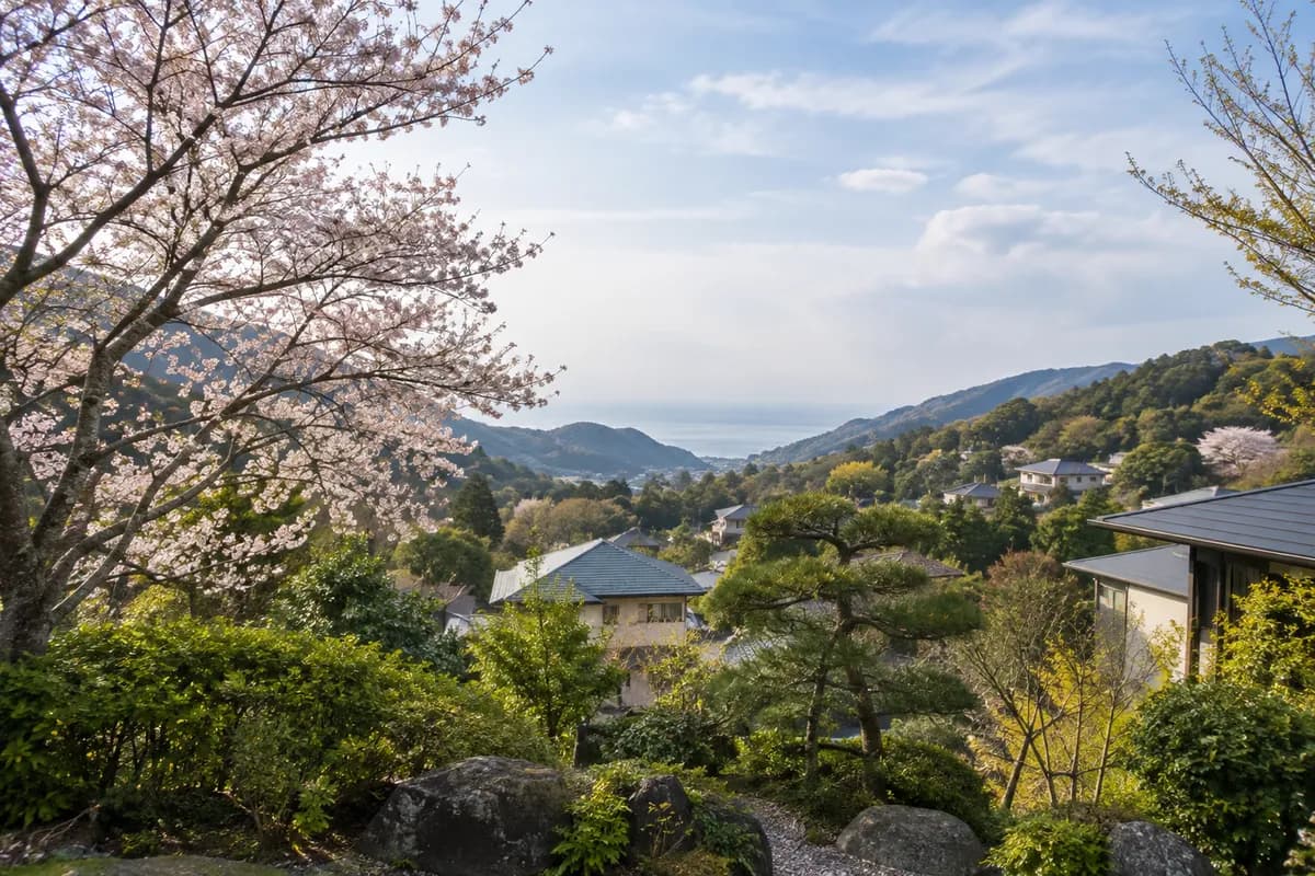 ゆずり葉分譲地の地域の雰囲気を表現したAI生成イメージ（実際の現地写真ではありません）