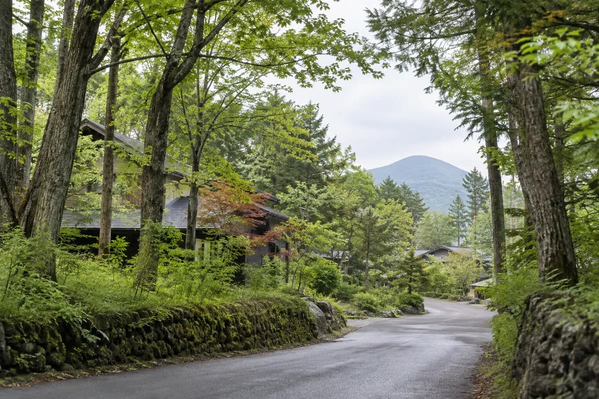 追分の地域の雰囲気を表現したAI生成イメージ(実際の現地写真ではありません)