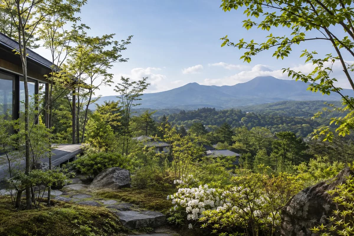 千ヶ滝山ノ手区の地域の雰囲気を表現したAI生成イメージ(実際の現地写真ではありません)